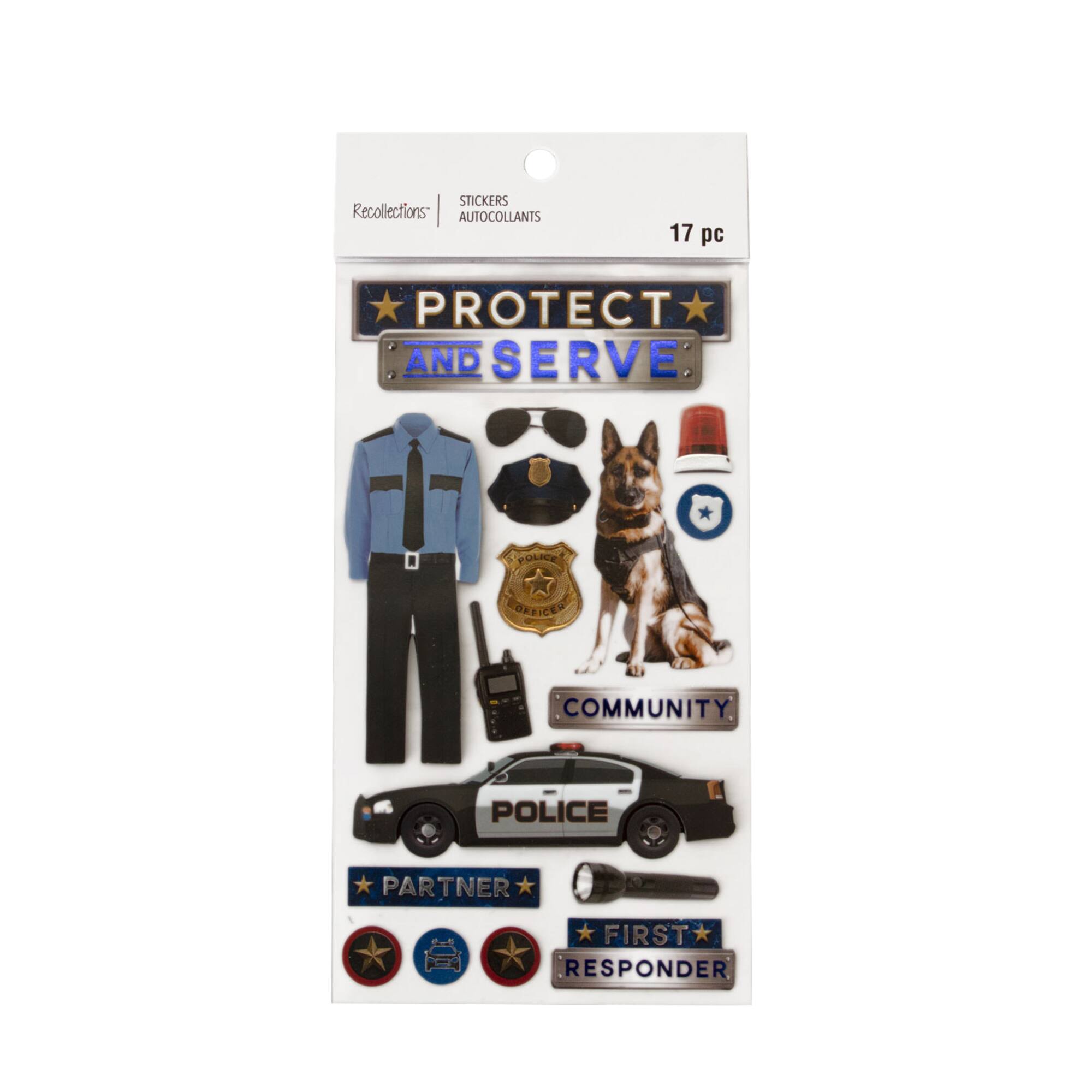 Police Dimensional Stickers by Recollections™